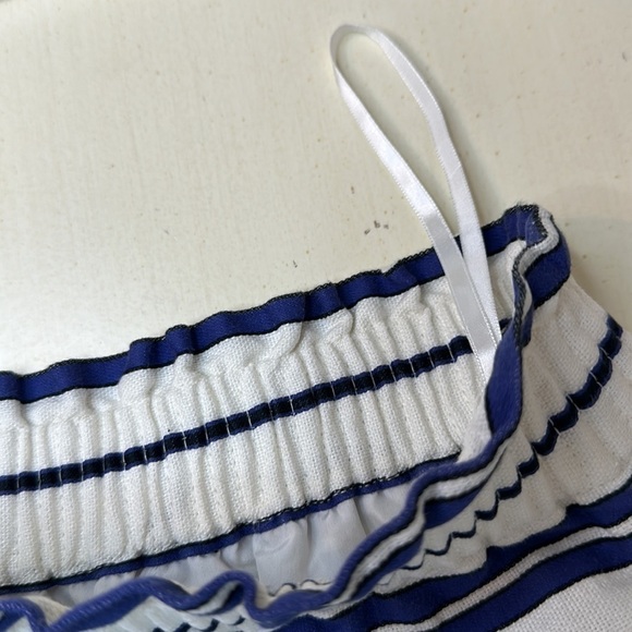 J. Crew Factory Navy and White Striped Sidewalk Skirt Size 6 - Picture 7 of 11